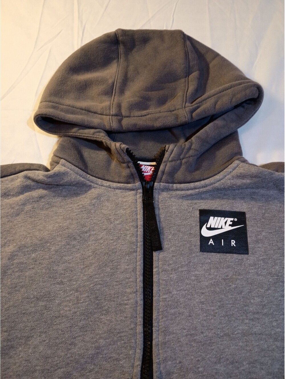 Nike Air Boys' Full Zip Hoodie Size 7/L Gray and Black